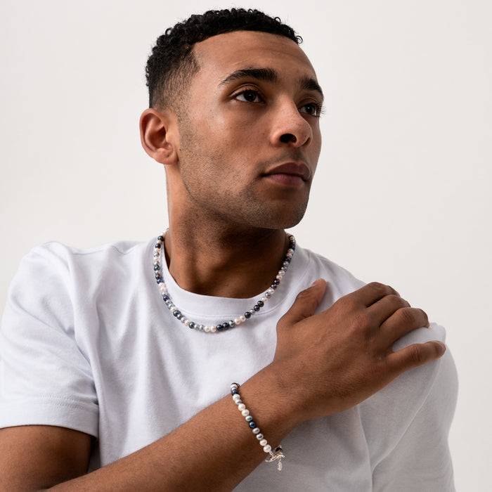 Dower & Hall Men's Mixed Freshwater Pearl Necklace