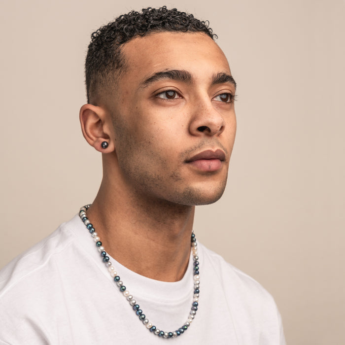 Dower & Hall Men's Mixed Freshwater Pearl Necklace