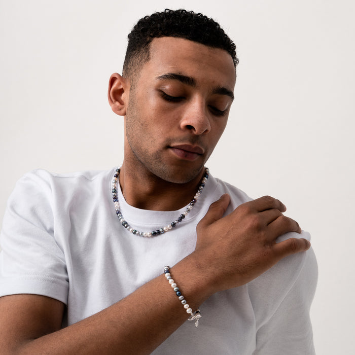 Dower & Hall Men's Mixed Freshwater Pearl Necklace