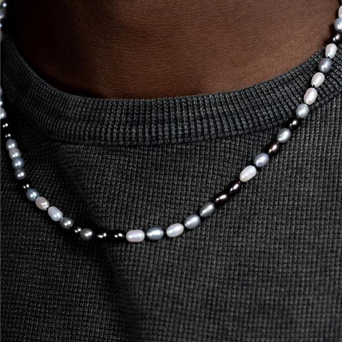 Dower & Hall Men's Oval Mixed Pearl Necklace
