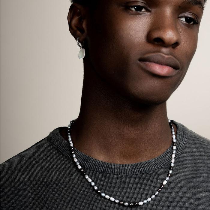 Dower & Hall Men's Oval Mixed Pearl Necklace