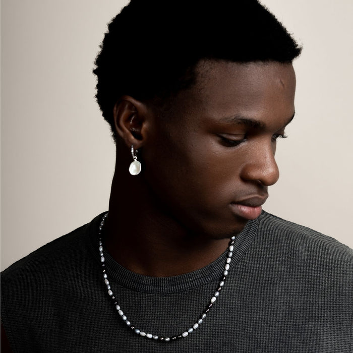 Dower & Hall Men's Oval Mixed Pearl Necklace