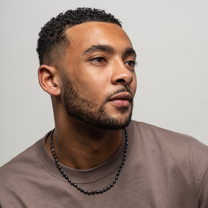 Dower & Hall Men's Oval Peacock Pearl Necklace