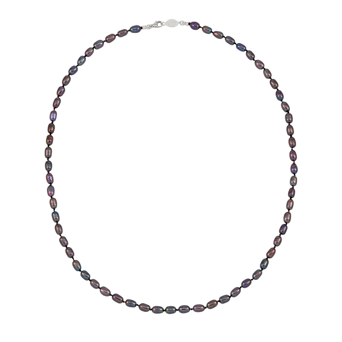 dower & hall Men's Oval Peacock Pearl Necklace
