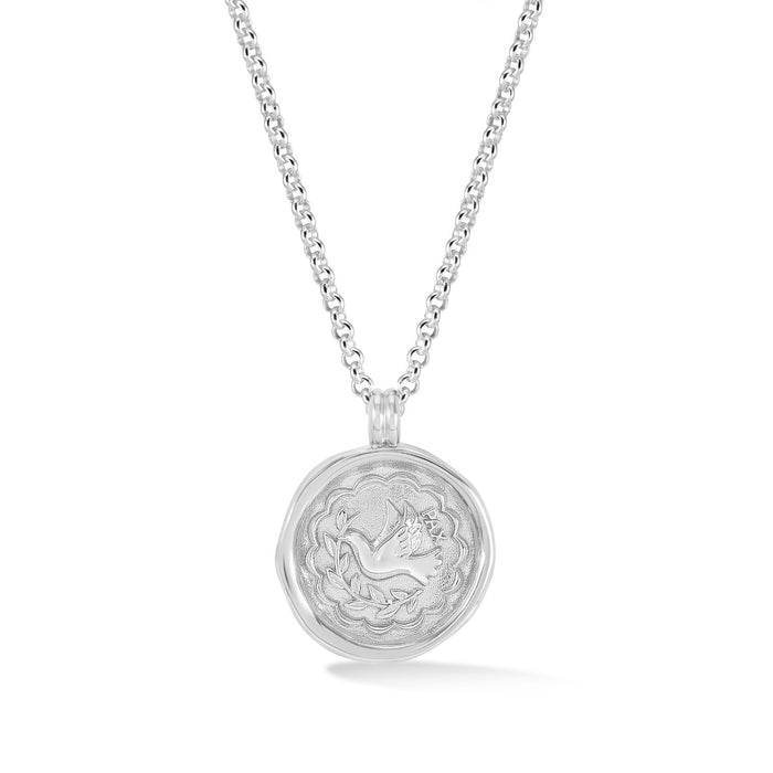 dower & hall Men's Peace Dove Talisman Necklace