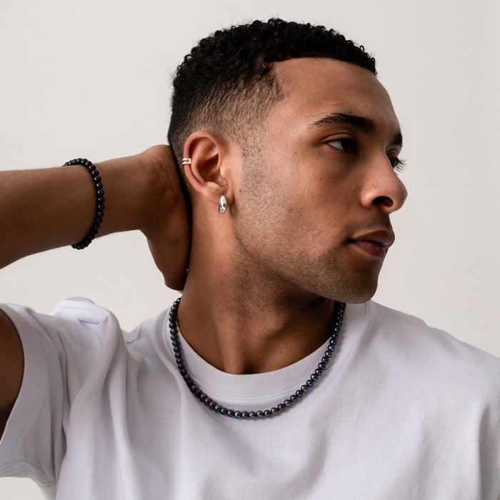 Dower & Hall Men's Peacock Freshwater Pearl Necklace