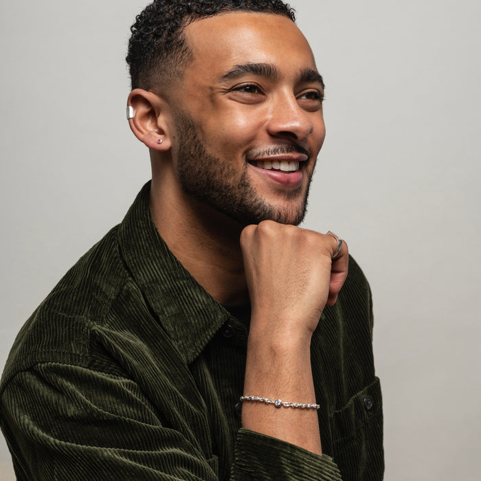 Dower & Hall Men's Single 3mm Red Ruby Dewdrop Stud