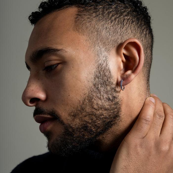 Dower & Hall Men's Single Blue Sapphire Lumiere Hoop