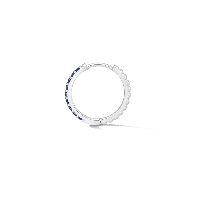 dower & hall Men's Single Blue Sapphire Lumiere Hoop