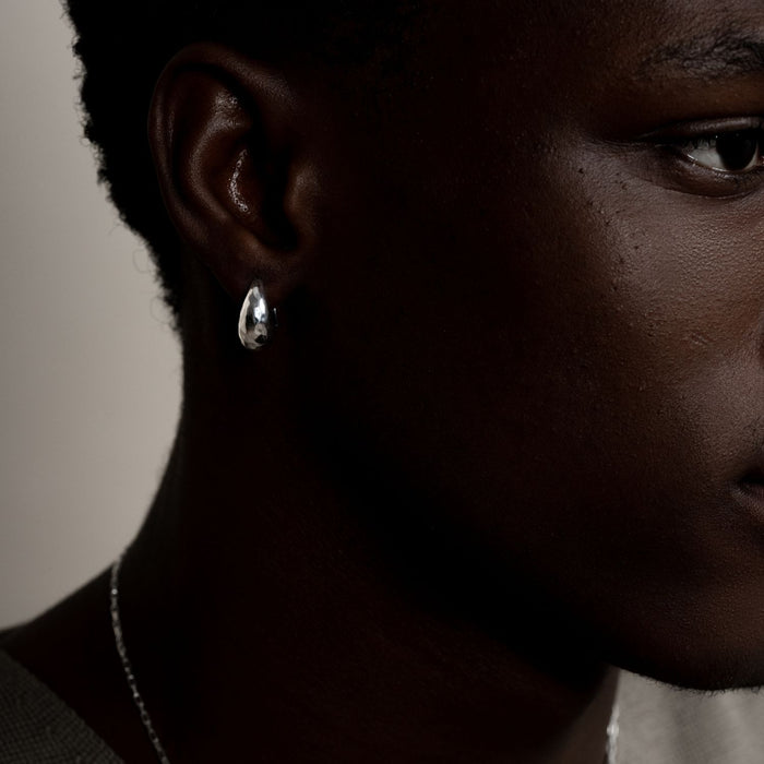 Dower & Hall Men's Single Chunky Tapered Hoop