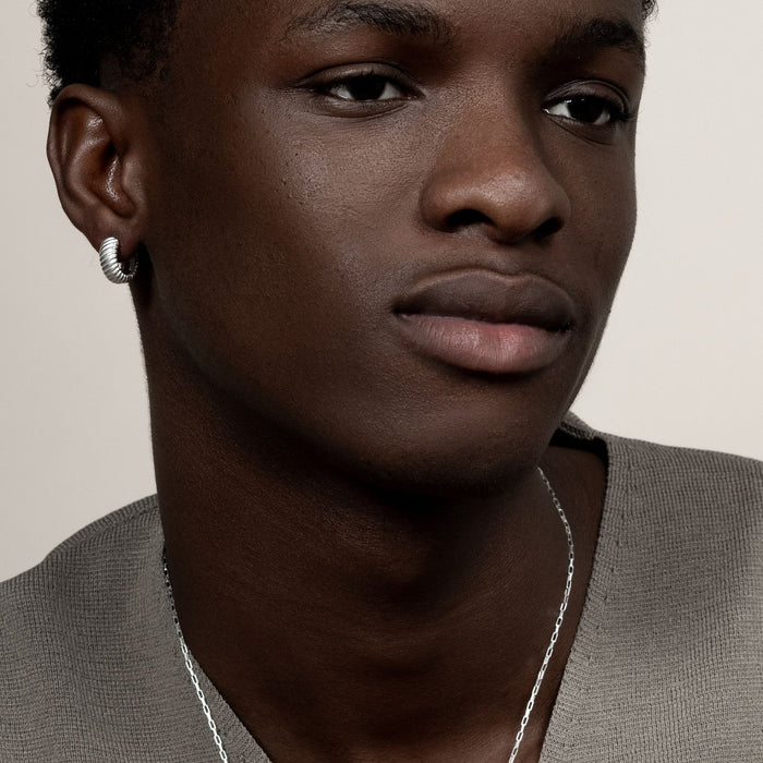 Dower & Hall Men's Single Large Twist Hoop