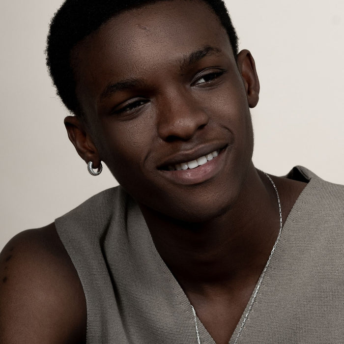 Dower & Hall Men's Single Large Twist Hoop