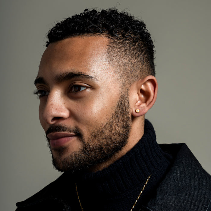 Dower & Hall Men's Single Wild Rose Pearl Stud