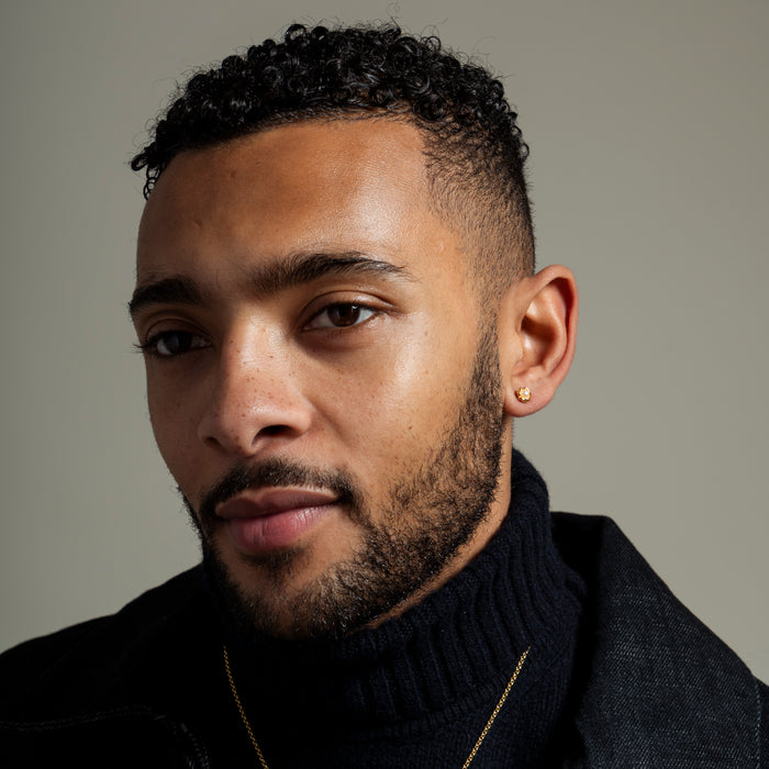 Dower & Hall Men's Single Wild Rose Pearl Stud