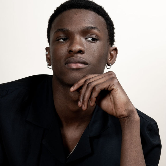 Dower & Hall Men's Small Twist Hoops