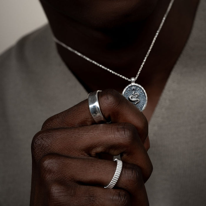 Dower & Hall Men's Snake Talisman Necklace