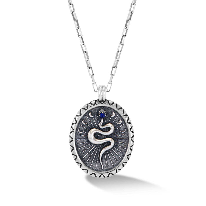 dower & hall Men's Snake Talisman Necklace