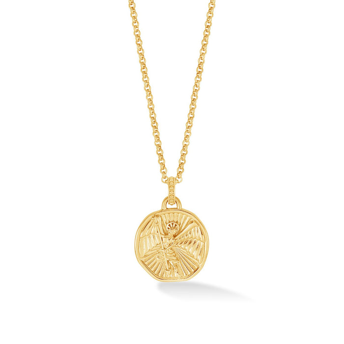 dower & hall Men's St. Michael Talisman Necklace