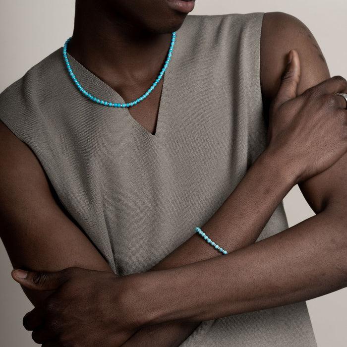 Dower & Hall Men's Turquoise Halo Bracelet