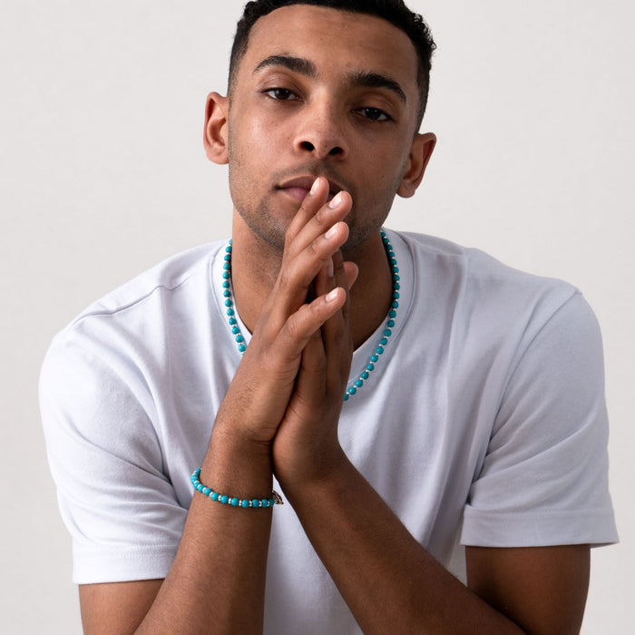 Dower & Hall Men's Turquoise Halo Necklace