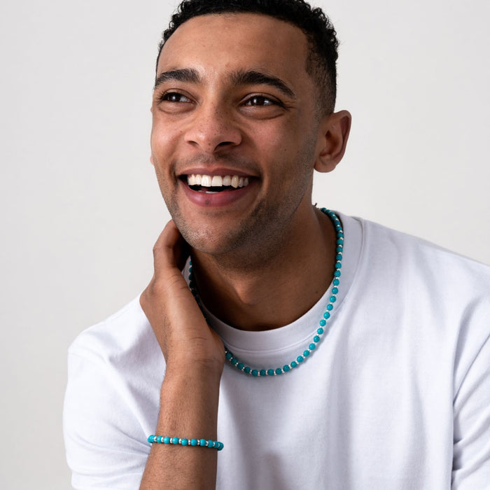 Dower & Hall Men's Turquoise Halo Necklace