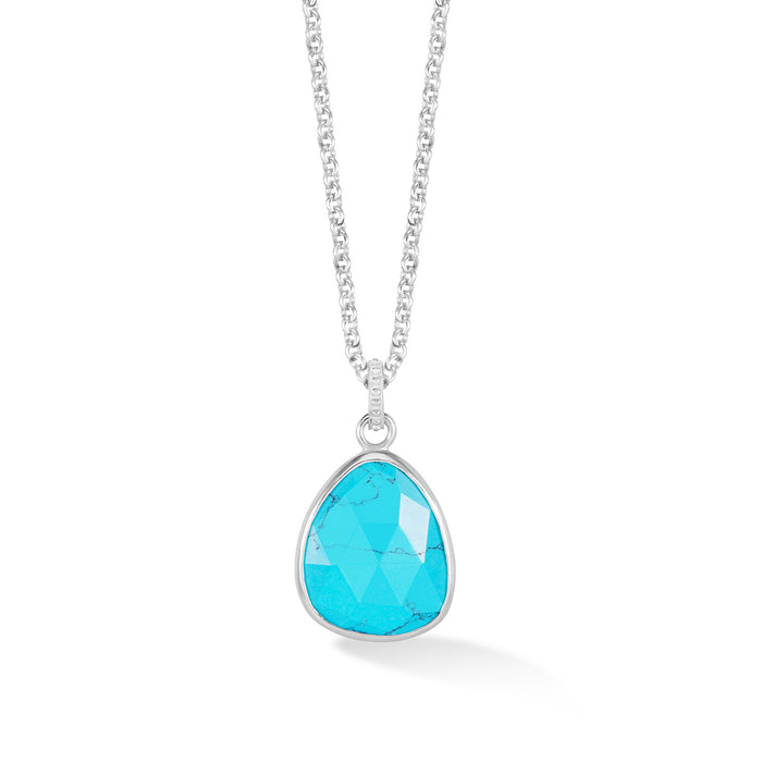 dower & hall Men's Turquoise Pebble Pendant