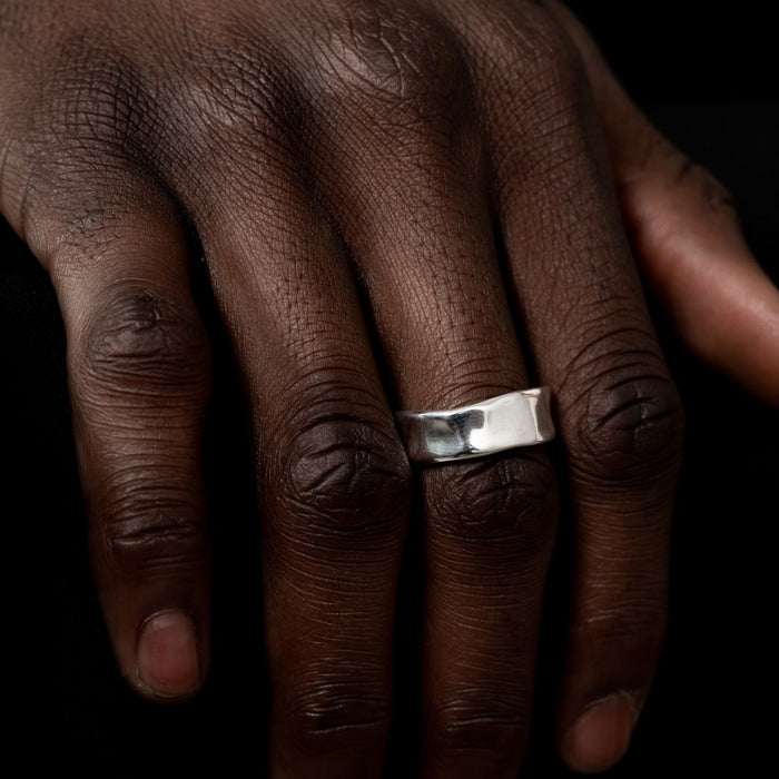 Dower & Hall Men's Wide Waterfall Ring