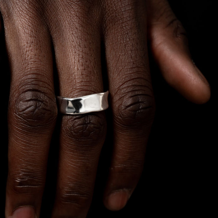 Dower & Hall Men's Wide Waterfall Ring