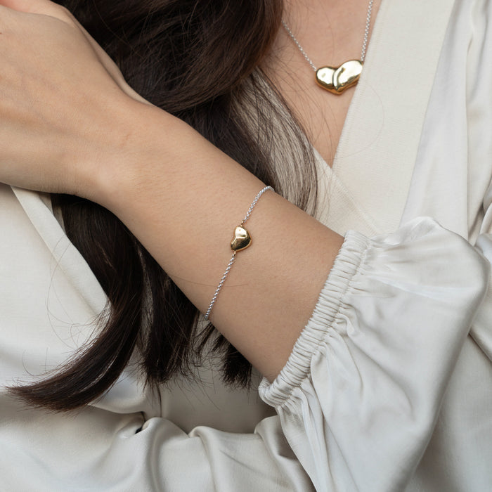 Dower & Hall Mini Puff Heart Bracelet