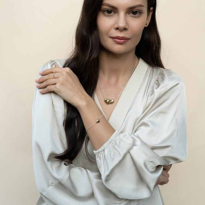 Dower & Hall Mini Puff Heart Bracelet