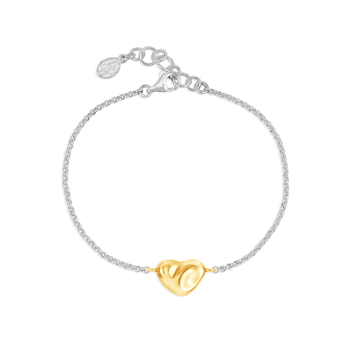 dower & hall Mini Puff Heart Bracelet