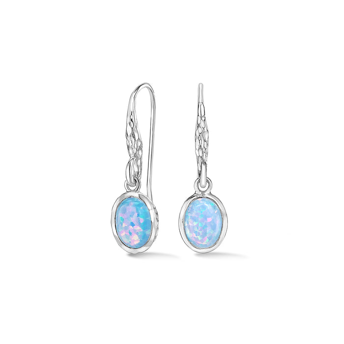 dower & hall Oval Opal Array Drop Earrings
