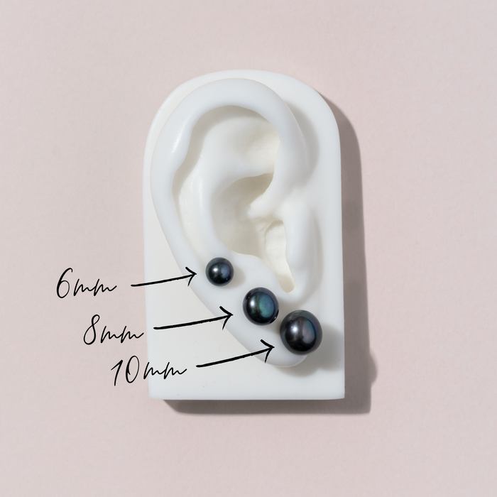 Dower & Hall Peacock Timeless Freshwater Pearl Studs