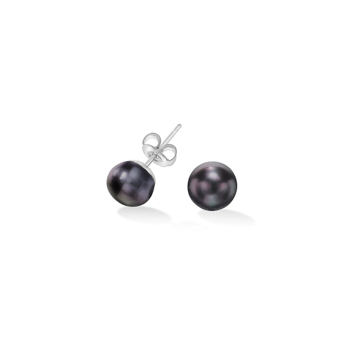dower & hall Peacock Timeless Freshwater Pearl Studs