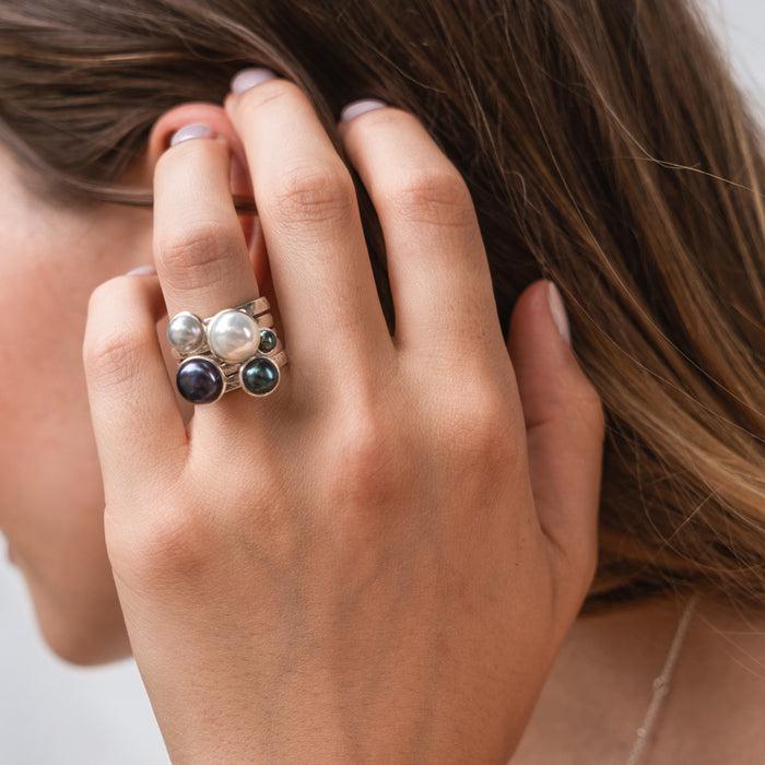 Dower & Hall Pearlicious Twinkle Stacking Rings