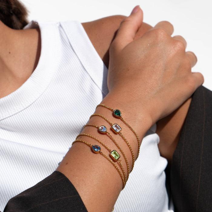 Dower & Hall Peridot Octagon Chain Bracelet