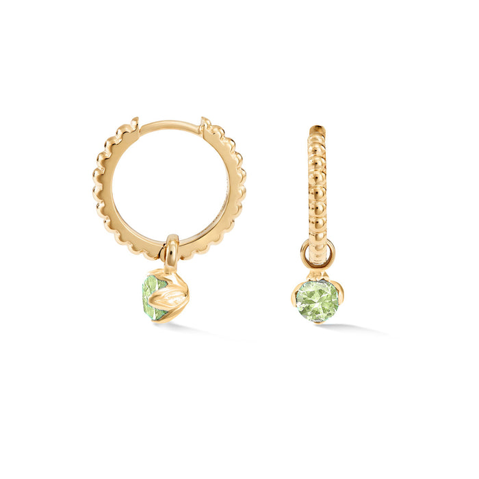 dower & hall Peridot Orissa Hoops