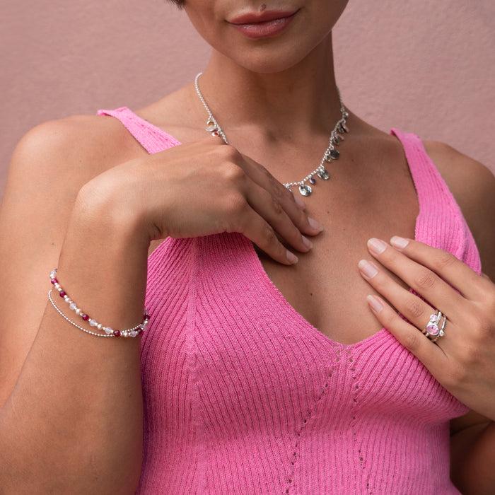 Dower & Hall Pink Blossom Orissa Bracelet