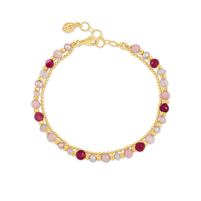 Dower & Hall Pink Blossom Orissa Bracelet