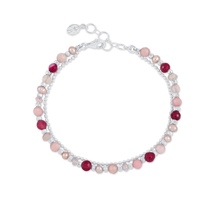 dower & hall Pink Blossom Orissa Bracelet