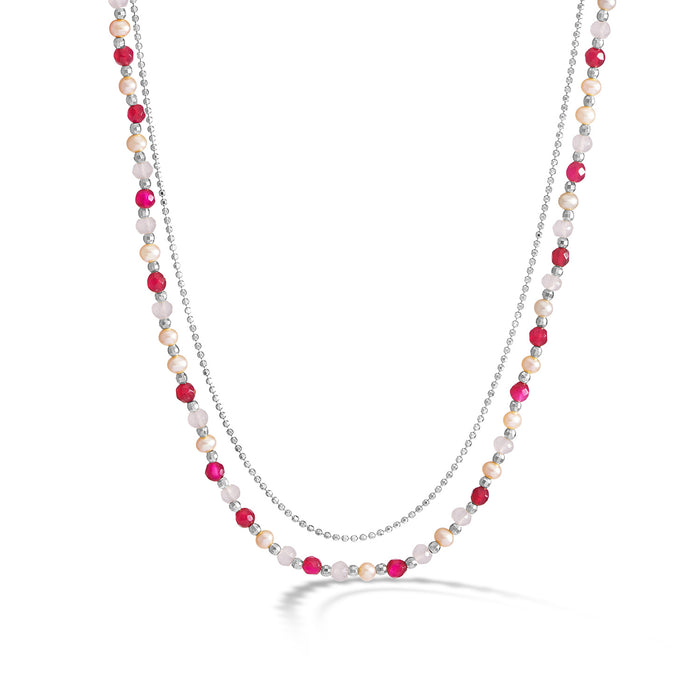 dower & hall Pink Blossom Orissa Necklace
