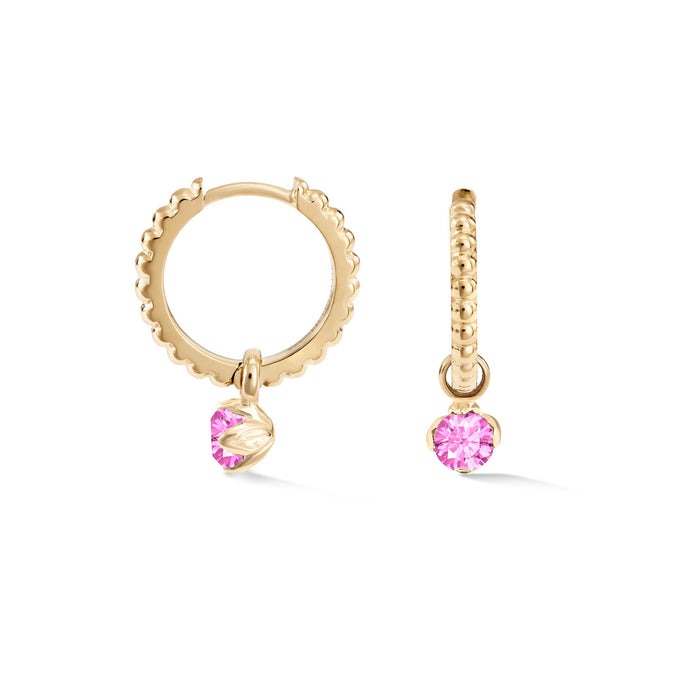 Dower & Hall Pink Tourmaline Orissa Hoops