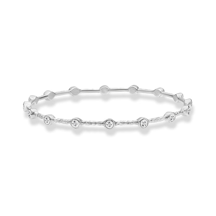 dower & hall Round White Topaz Array Bangle