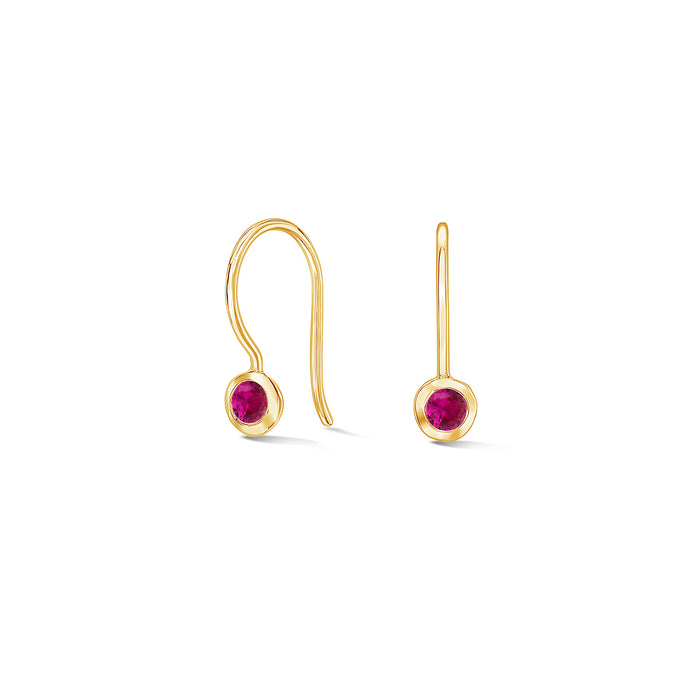 Dower & Hall Ruby Dewdrop Earrings