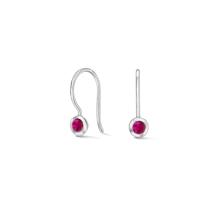 dower & hall Ruby Dewdrop Earrings