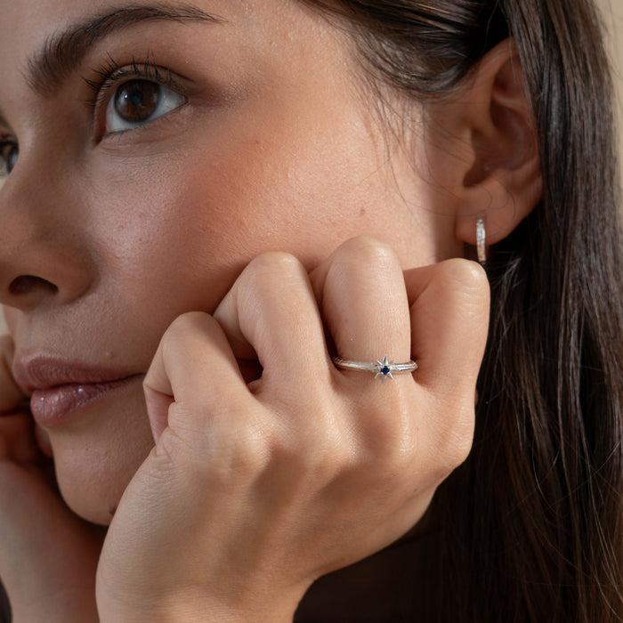 Dower & Hall Sapphire True North Twinkle Ring