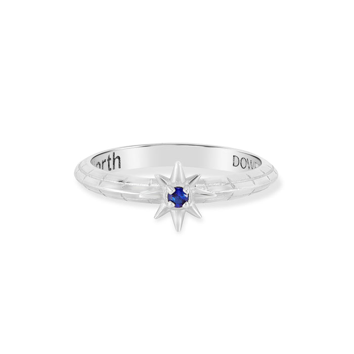 Dower & Hall Sapphire True North Twinkle Ring