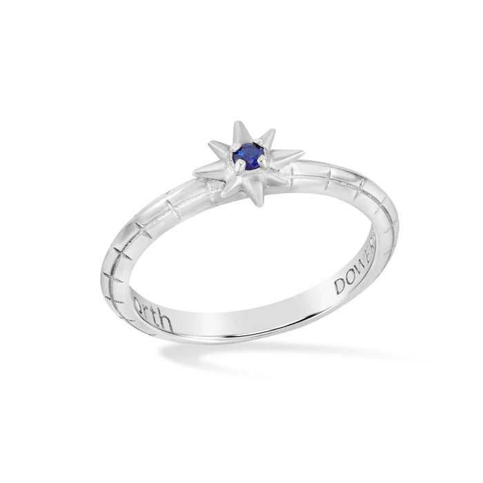 dower & hall Sapphire True North Twinkle Ring
