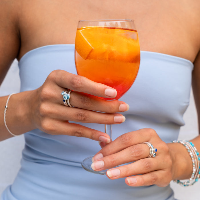 Dower & Hall Sea Breeze Twinkle Stacking Rings