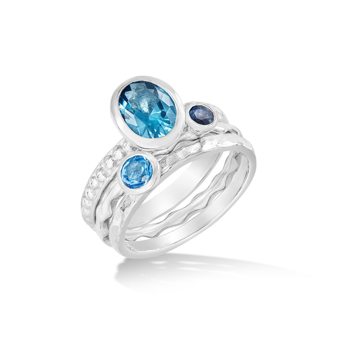 Dower & Hall Sea Breeze Twinkle Stacking Rings